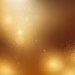 the gold background features small light spots