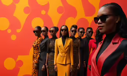 a group of women standing next to each other