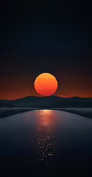 the sun setting over a body of water