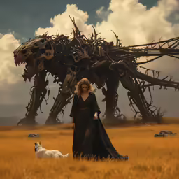 the woman is walking in front of an artwork