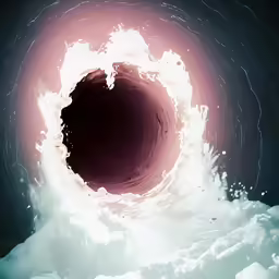 the hole in the ground is full of water