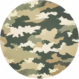 a circular image of a camouflage background