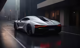a car in the rain on the road