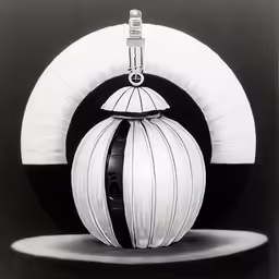 a photograph of a white object in black and white