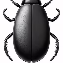 black bug insect with a holed in end