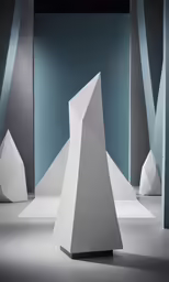 abstract geometric composition photography of white and blue