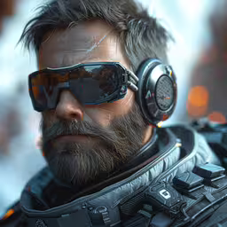 the face of a man in black with headphones on,an image of a man with gaming gear on