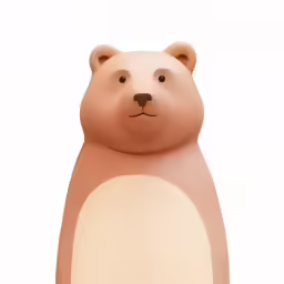 a pink bear that has its arms up