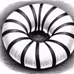 an artistic striped design has been drawn on