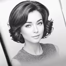 a black and white photo of a woman