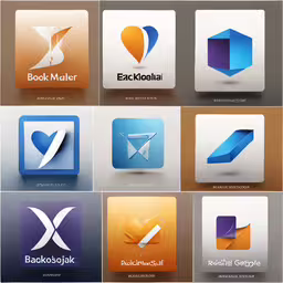 logos of different types of paper in different shapes,several logos with different colors and shapes