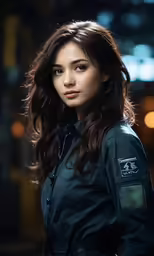 a young woman wearing uniform posing for the camera