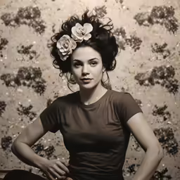 a young woman with some hair in her head