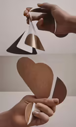 a couple of different shapes of paper next to each other