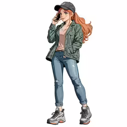 the character from pokemon, is wearing a green jacket and hat