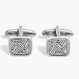 pair of white gold and diamond cuff links