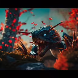 a dragon statue that looks like it is attacking another
