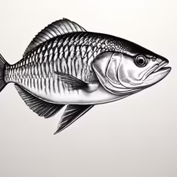 a fish with its mouth open sitting on the wall