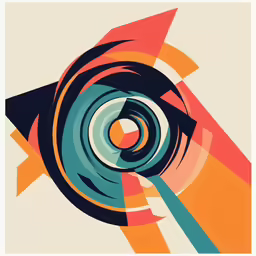 a colorful circular painting with multiple colors