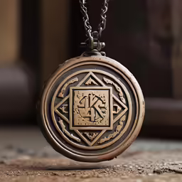a close up of a chain with a small pocket watch