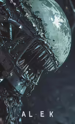 a futuristic image of an alien ship in space