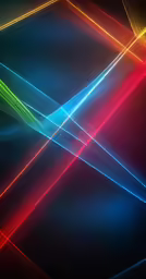 colorful light rays on a black background