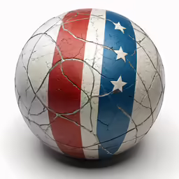 a soccer ball with the flag of the united states