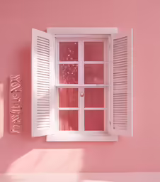 a window that has some kind of letter in the middle