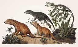 an image of animals that are on top of a hill
