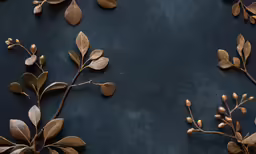 the metal flowers are made out of leaves