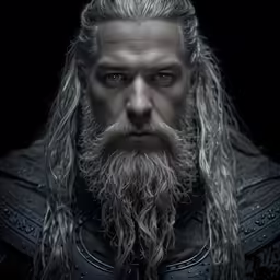 a man with a long grey hair and beard