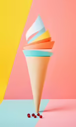 the cones with the tops removed from each other are stacked on top of each other