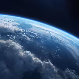 an image of the earth from space during sunset or sunrise