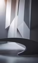 a large sculpture that is in front of a wall
