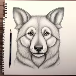 a drawing of a wolf with its head resting on the side of its face,a drawing of a grey wolf