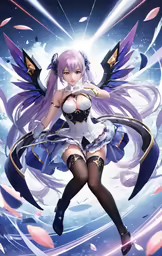 a woman in a costume with wings on the cover of an album