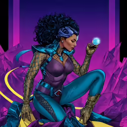 an illustration of a black woman sitting on top of a rock