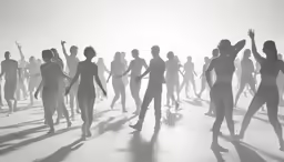 a crowd of people who are standing together