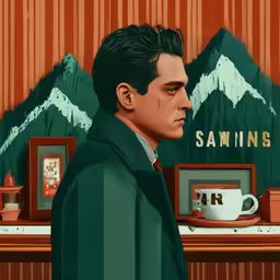 a close up of a person looking at something on a shelf