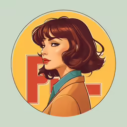 a painting of a woman in the style of pop art