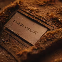 a wooden box that is filled with dirt