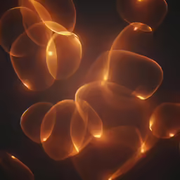 glowing bubbles in an abstract light photograph
