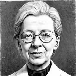 a photo of a woman wearing glasses