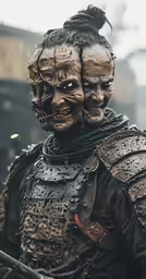 a person that has some kind of weird head gear on
