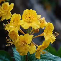 yellow flowers are in bloom against a black background