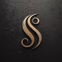 an abstract shape with the letter s is seen in this image