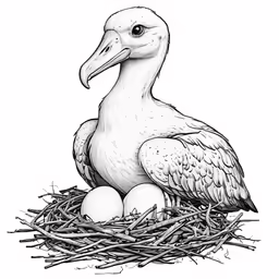 an image of a bird sitting on some nest