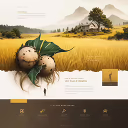 a website design featuring the concept of potatoes