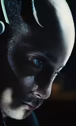this man is very close to his face