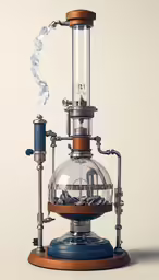 a model is shown with pipework inside the glass
